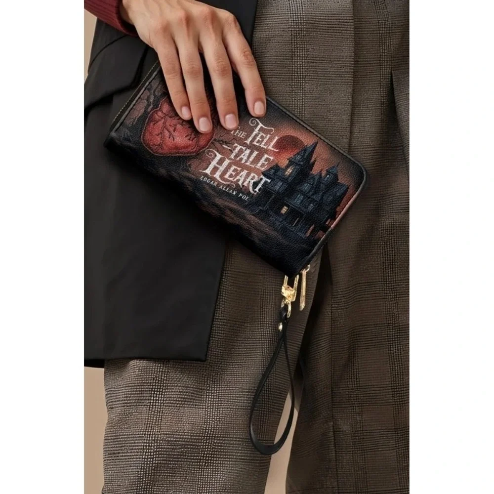 The Tell-Tale Heart Wallet Horror Goth Halloween New NWT Grunge‎ Emo Excellent
